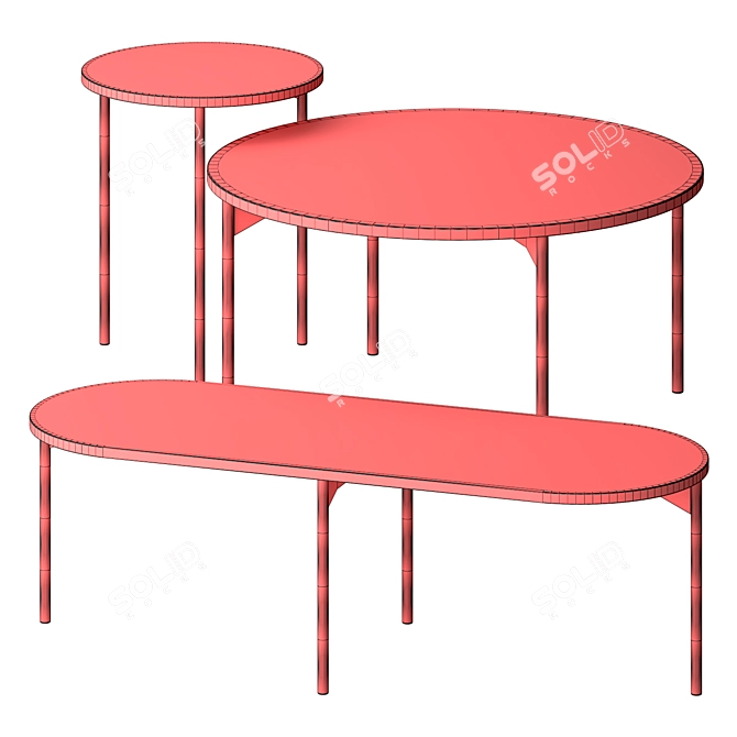 Sagal Talk Table: Versatile and Stylish 3D model image 2