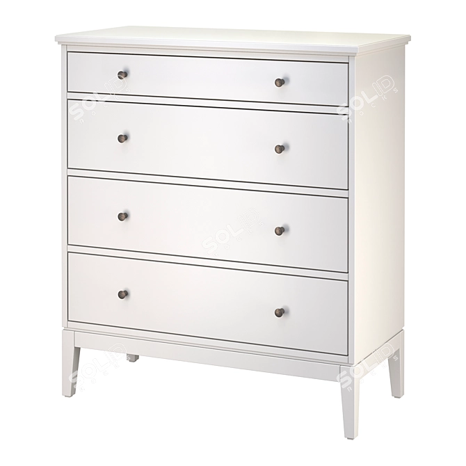 IDANÄS 4-Drawer Chest: Modern Elegance by IKEA 3D model image 1