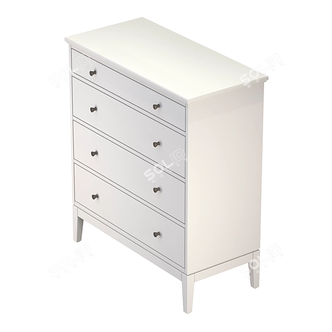 IDANÄS 4-Drawer Chest: Modern Elegance by IKEA 3D model image 3