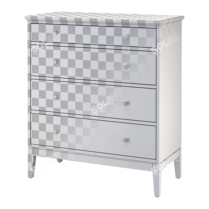 IDANÄS 4-Drawer Chest: Modern Elegance by IKEA 3D model image 4