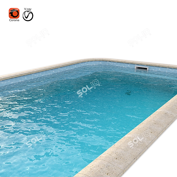 Venezuela Comfort Composite Pool: Seamless Design, 10.3m Length, 3.95m Width, 1.9m 3D model image 3