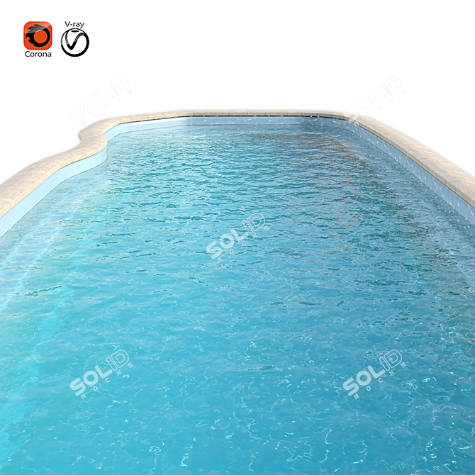 Venezuela Comfort Composite Pool: Seamless Design, 10.3m Length, 3.95m Width, 1.9m 3D model image 4