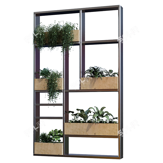 Modern Plant Partition Set 3D model image 2