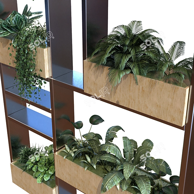 Modern Plant Partition Set 3D model image 6