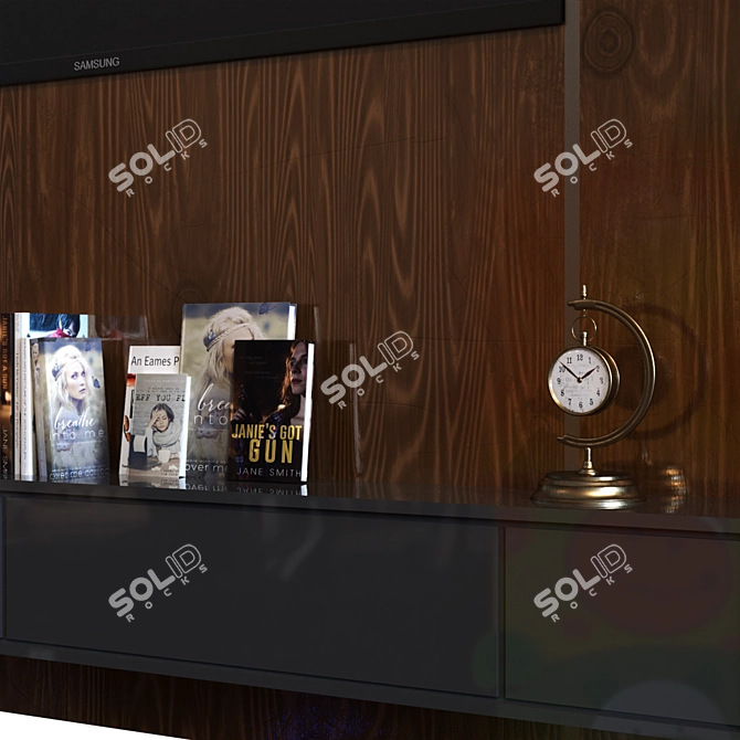 Modern TV Wall Unit 020 3D model image 4