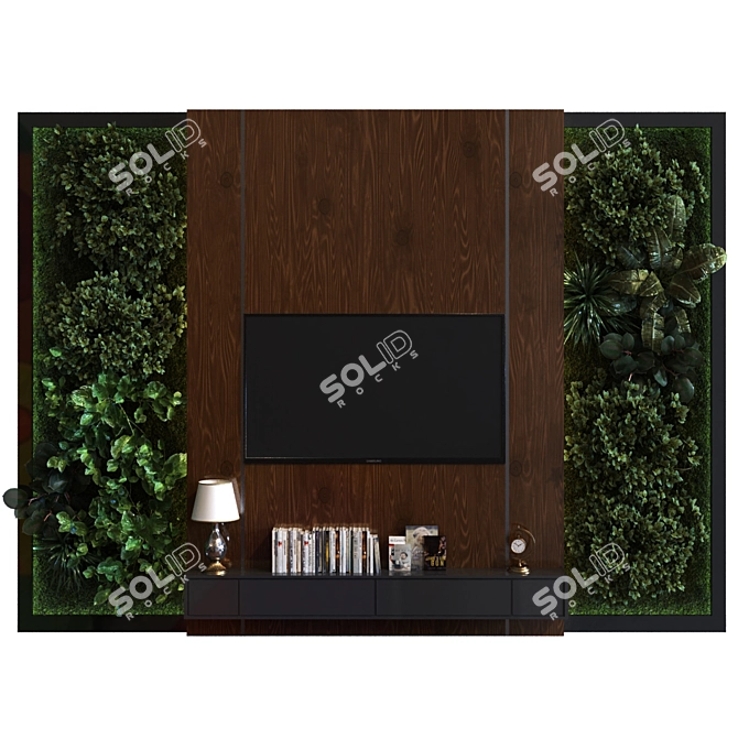 Modern TV Wall Unit 020 3D model image 5