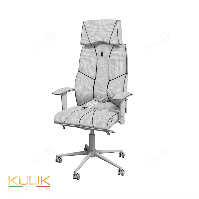 Elegant and ergonomic OM Kulik System BUSINESS chair 3D model image 2