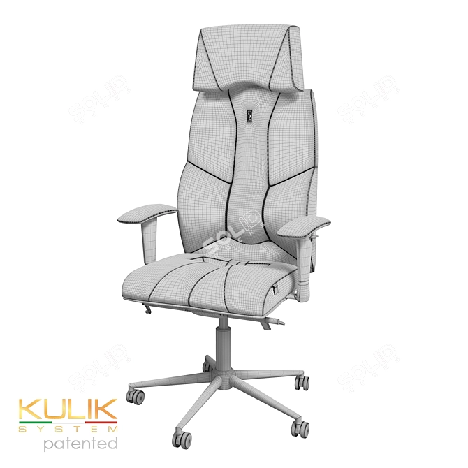 Elegant and ergonomic OM Kulik System BUSINESS chair 3D model image 6