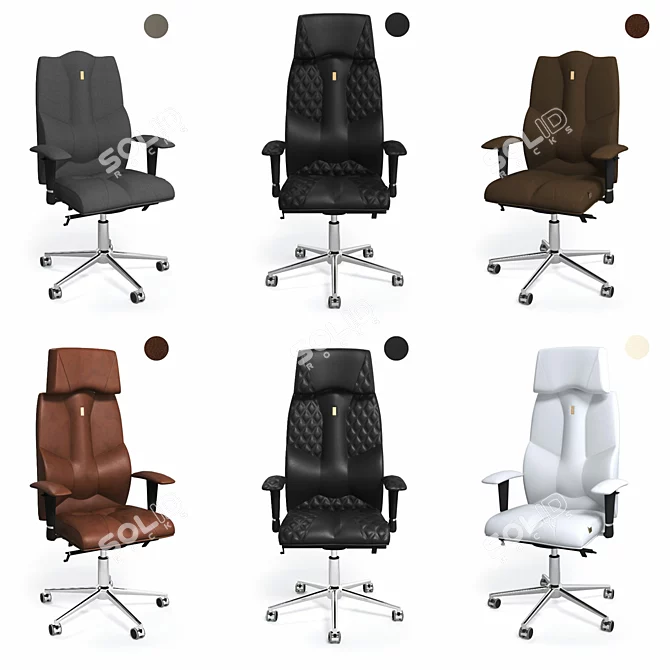 Elegant and ergonomic OM Kulik System BUSINESS chair 3D model image 8