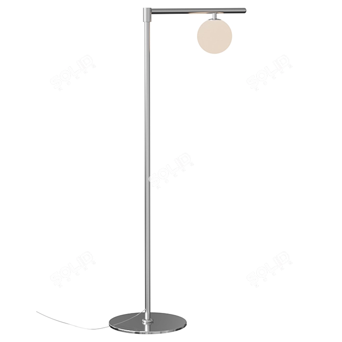 Endo Chrome Floor Lamp 3D model image 1