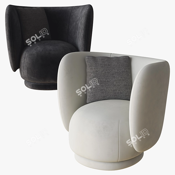 Rico Armchair: Modern Elegance by Ferm 3D model image 2