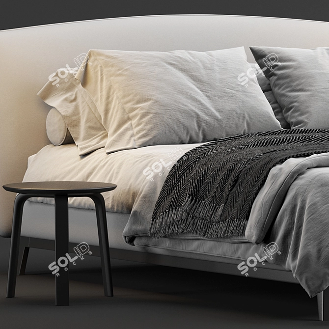 Luxury Italian Flou Olivier Bed 3D model image 2