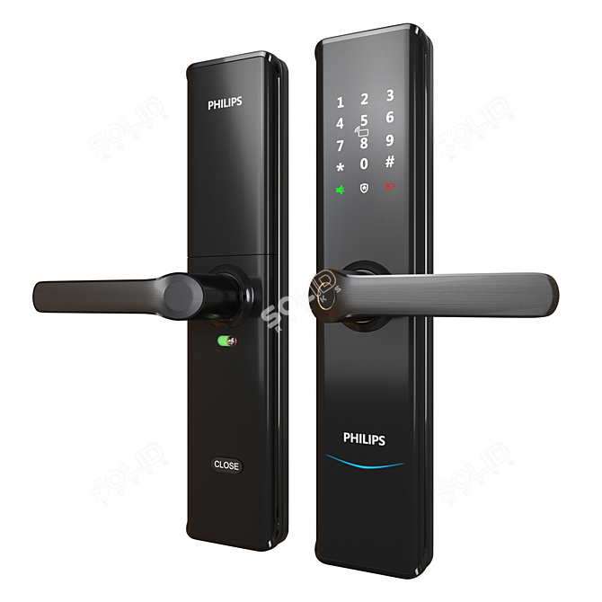 Philips EasyKey 7300: Electronic Lock for Ultimate Security 3D model image 3