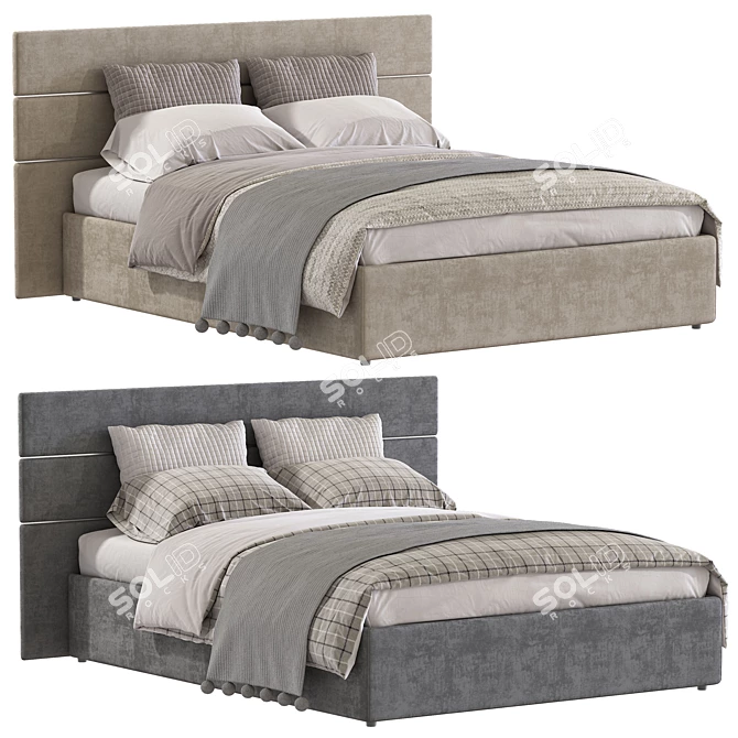 Lambert Bed: Stylish and Comfortable 3D model image 1