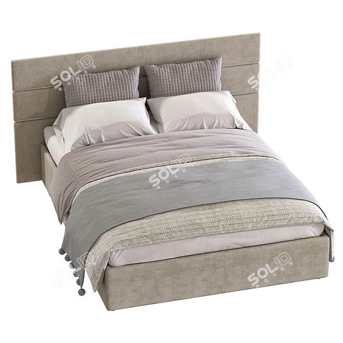 Lambert Bed: Stylish and Comfortable 3D model image 2