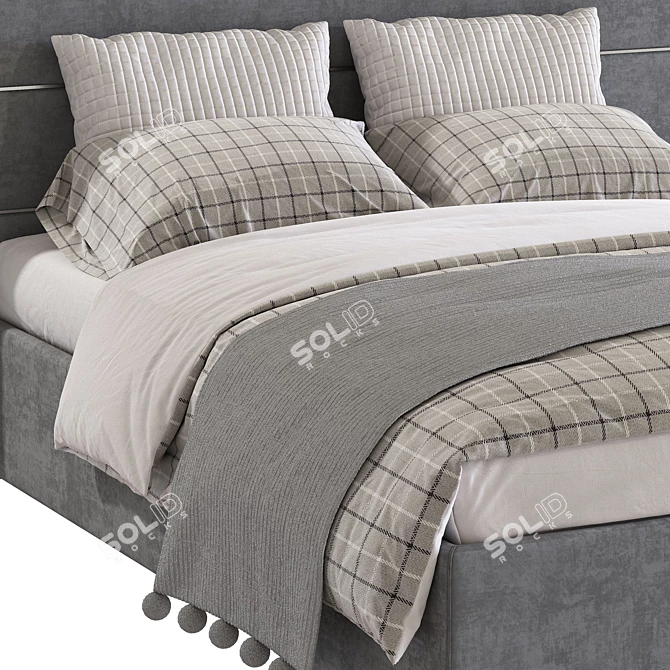 Lambert Bed: Stylish and Comfortable 3D model image 3