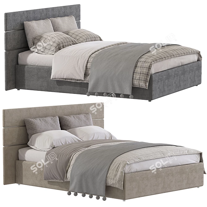 Lambert Bed: Stylish and Comfortable 3D model image 4