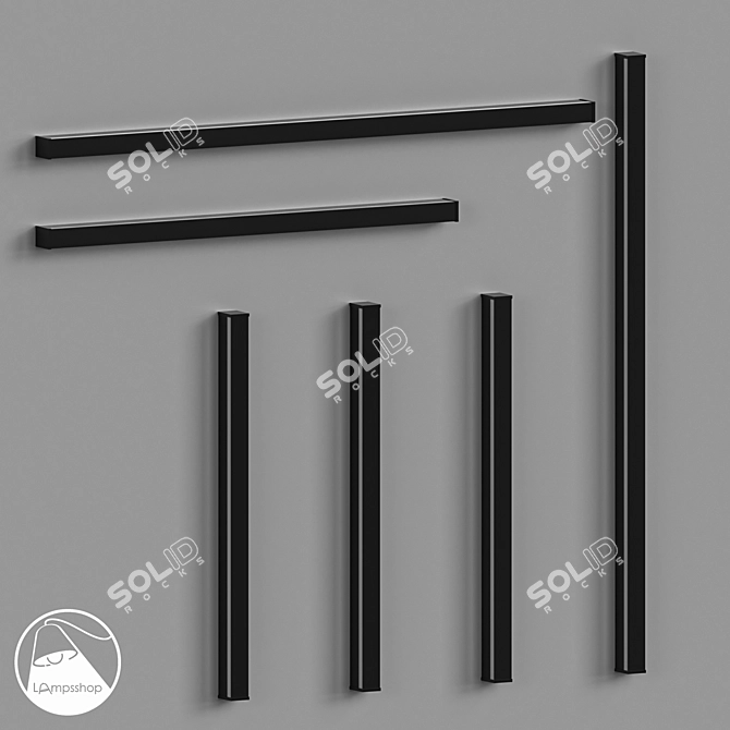 Sleek Stick Sconce - Long Length 3D model image 1