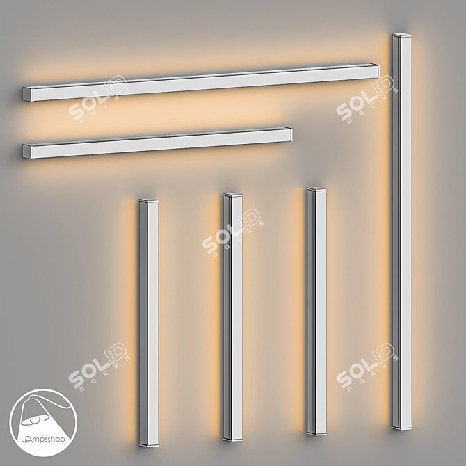 Sleek Stick Sconce - Long Length 3D model image 2