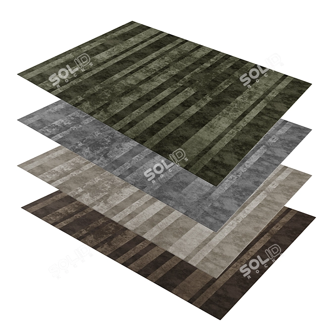 Luxury Minotti Carpet Set 3D model image 2