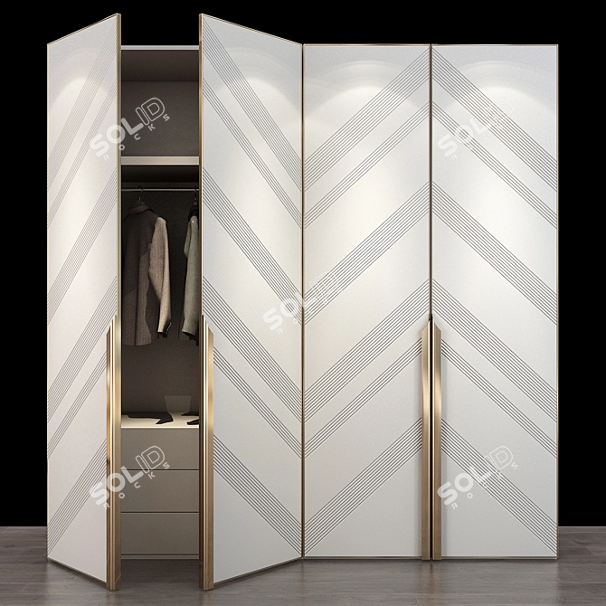 Elegant Cabinet Furniture 048 3D model image 1