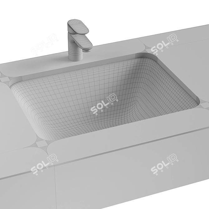 VitrA S20 Built-in Washbasin 5474B003 3D model image 2