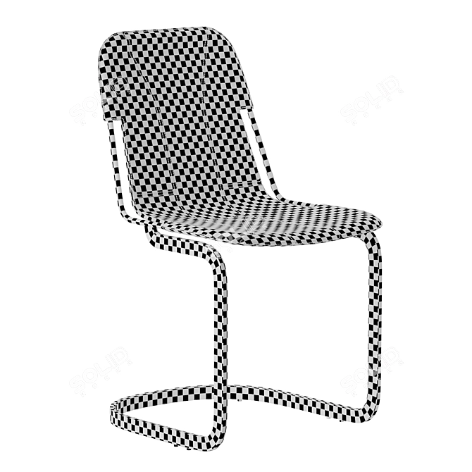 Elegant Thorne Leather Desk Chair 3D model image 3