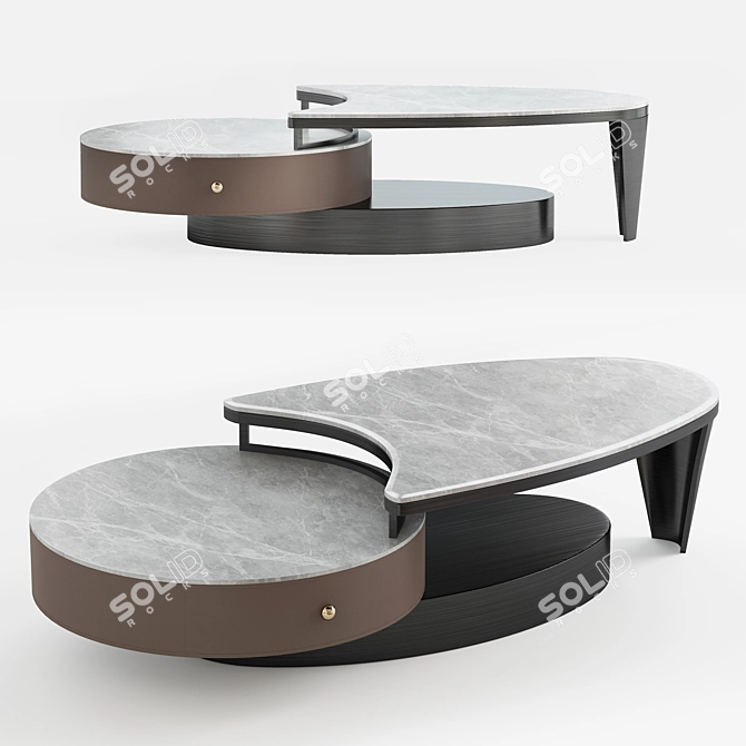 Elegant Tea Table: Aesthetic & Functional 3D model image 1