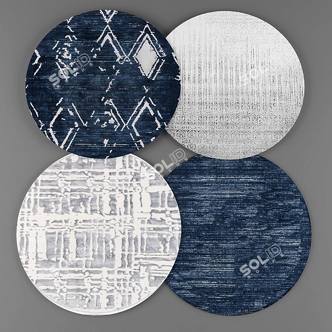 Title: Modern Style Round Rugs 3D model image 1