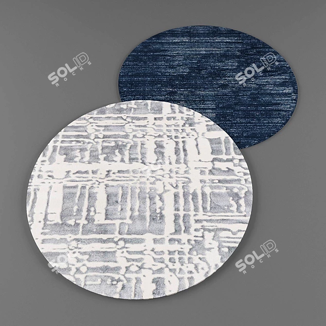 Title: Modern Style Round Rugs 3D model image 3