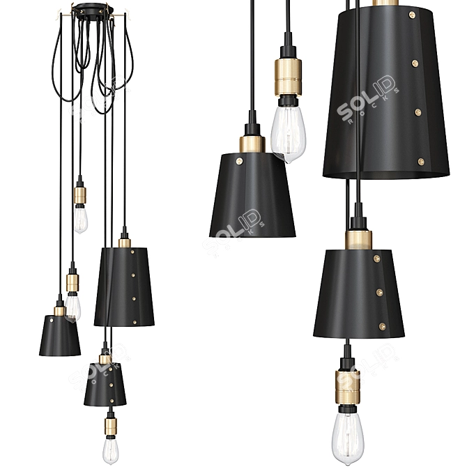 Elegant Hooked 6.0 Pendant Light 3D model image 1