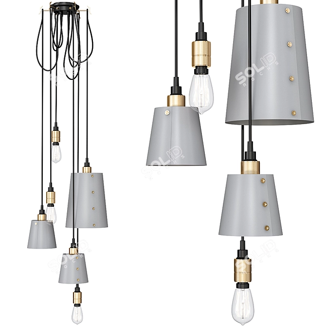 Elegant Hooked 6.0 Pendant Light 3D model image 2