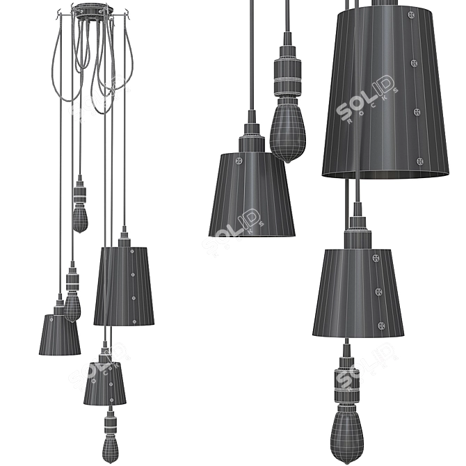 Elegant Hooked 6.0 Pendant Light 3D model image 3