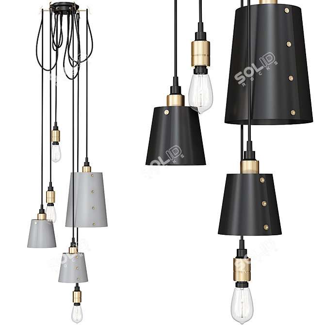 Elegant Hooked 6.0 Pendant Light 3D model image 4