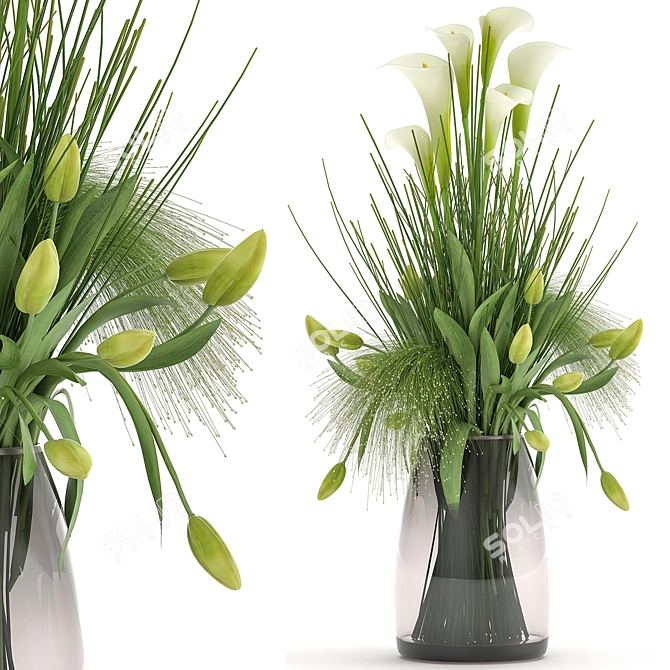 Spring Delight Bouquet 3D model image 1