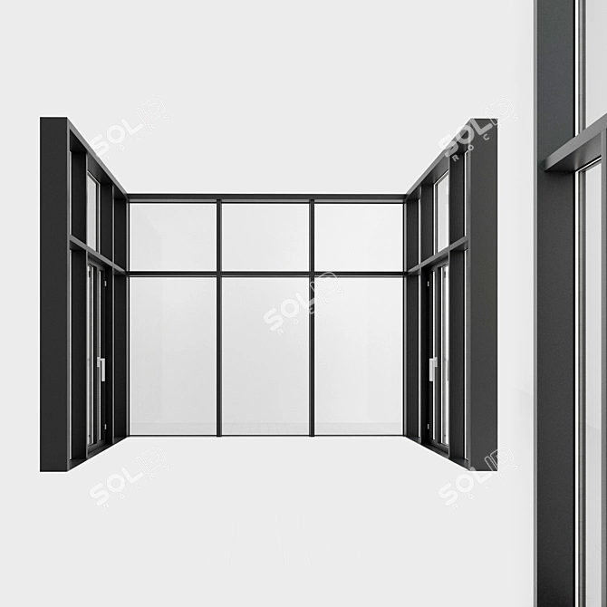 Panoramic Door: Elegant Entrance Upgrade 3D model image 1