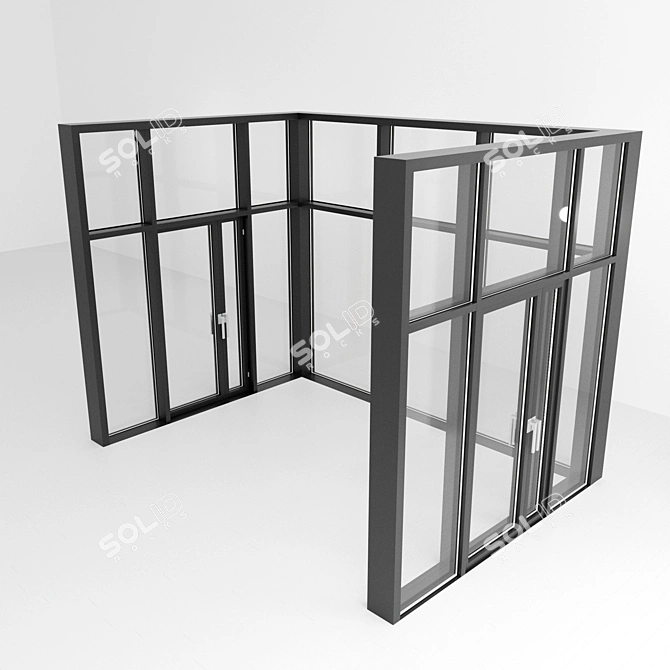 Panoramic Door: Elegant Entrance Upgrade 3D model image 2