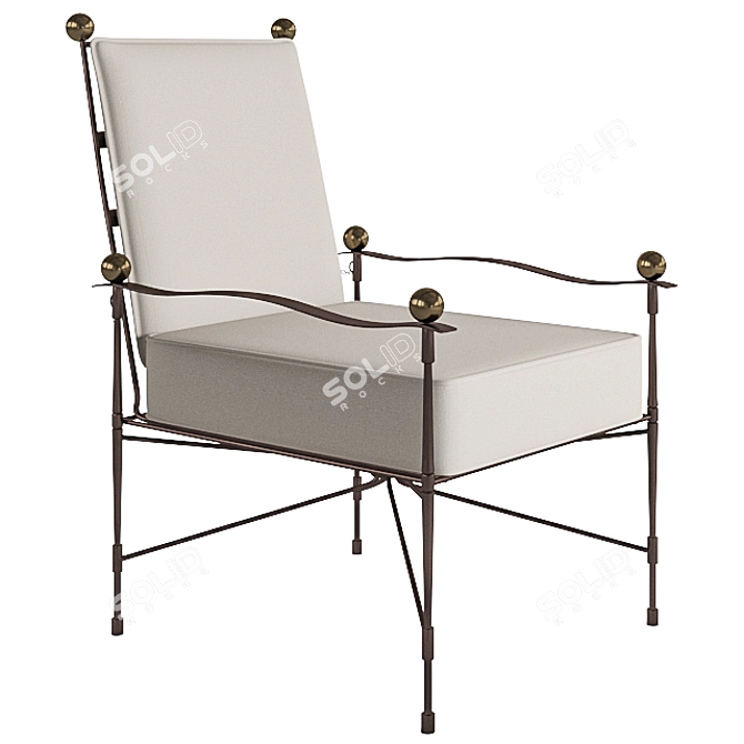 Amalfi Adjustable Chain Back Lounge Chair 3D model image 2