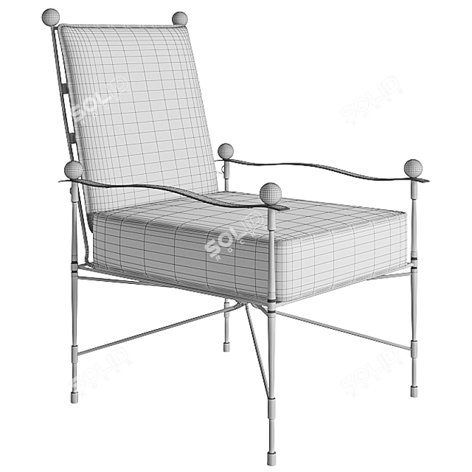 Amalfi Adjustable Chain Back Lounge Chair 3D model image 3