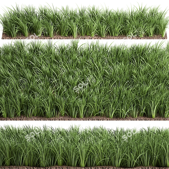 Serenity Grass Panel 1200x400x150mm 3D model image 1