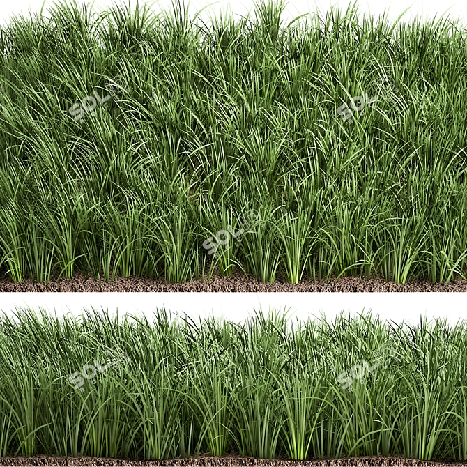 Serenity Grass Panel 1200x400x150mm 3D model image 3
