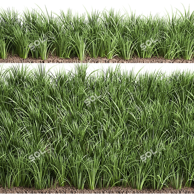 Serenity Grass Panel 1200x400x150mm 3D model image 4