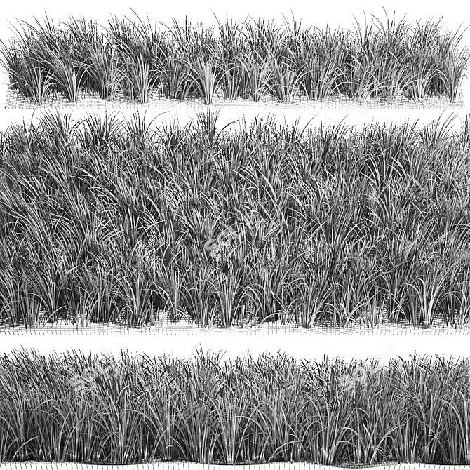 Serenity Grass Panel 1200x400x150mm 3D model image 6