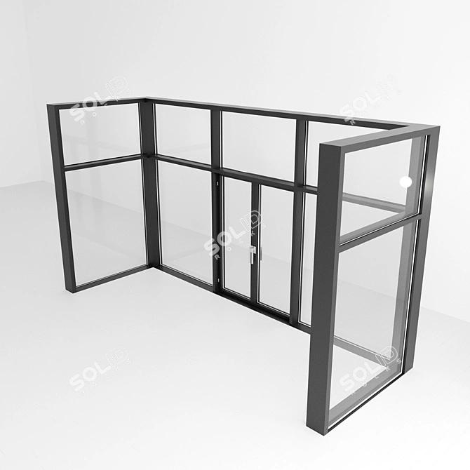 Title: Panoramic Door: Elegant Entrance Design 3D model image 2