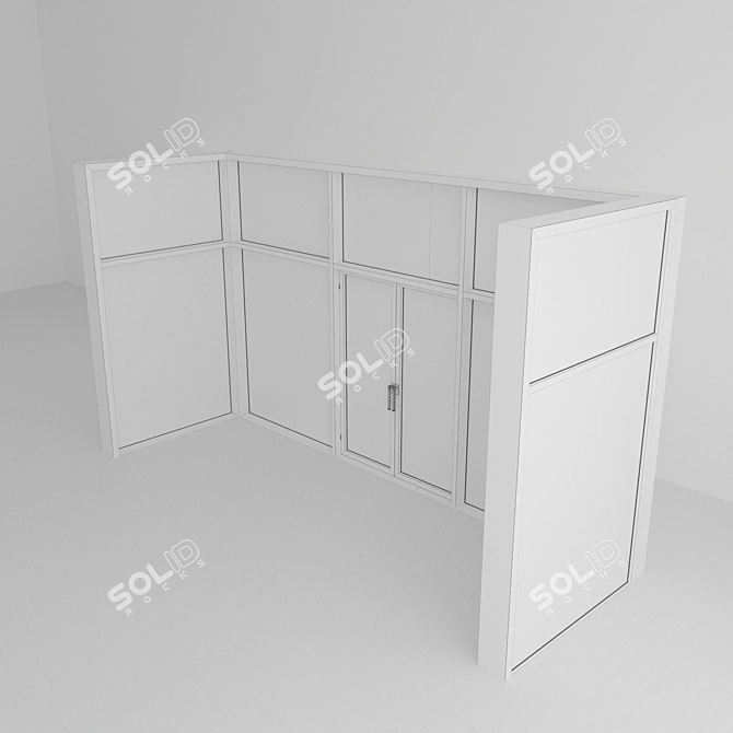 Title: Panoramic Door: Elegant Entrance Design 3D model image 3