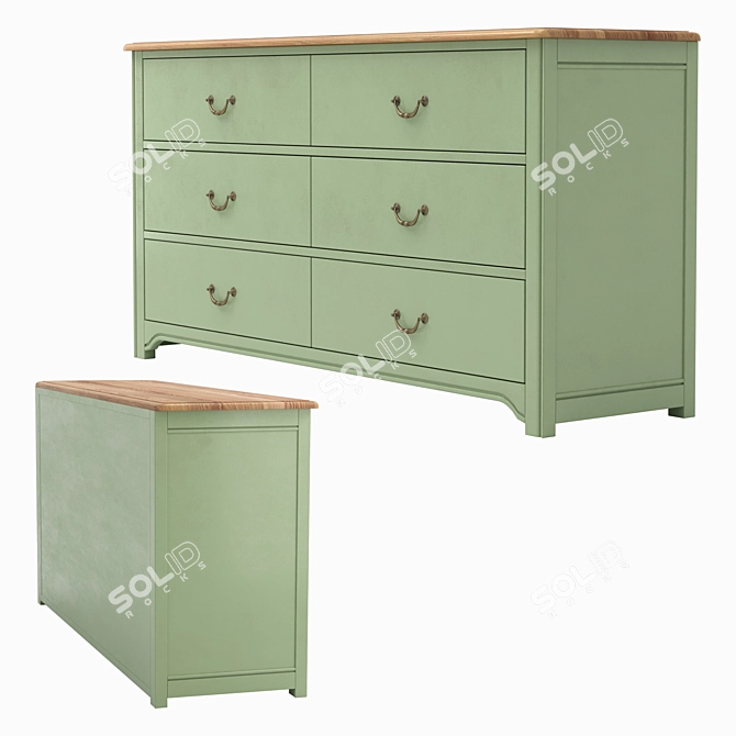 Olivia Chest of Drawers with Six Spacious Compartments 3D model image 3