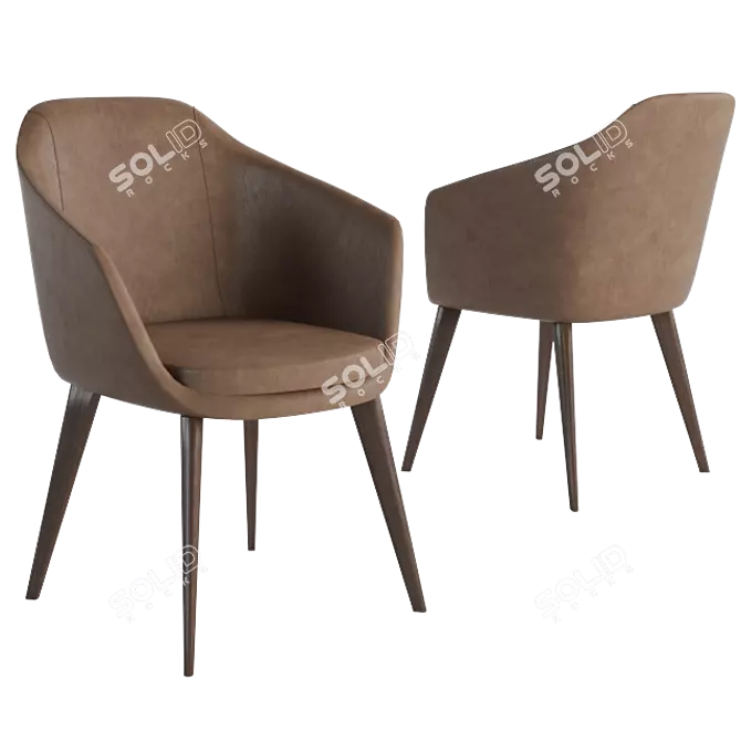 Angela L5 Armchair - Modern and Elegant Furniture 3D model image 1