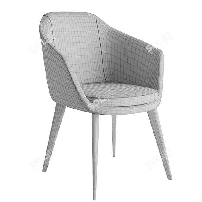 Angela L5 Armchair - Modern and Elegant Furniture 3D model image 3