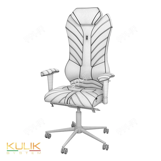 Monarch Ergonomic Chair: Elegant Comfort and Support 3D model image 2