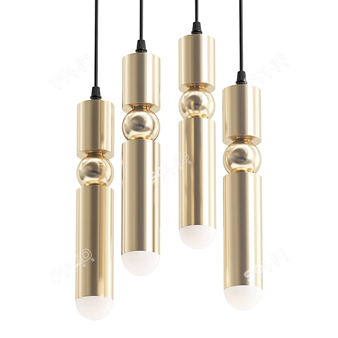 Fulcrum Chandelier: Elegant Illumination 3D model image 1